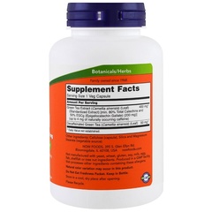 Now Foods, EGCg, экстракт зеленого чая, 400 мг, 180 растительных капсул