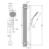 Gessi Emporio shower 47314#031 Штанга в комплекте с душевой лейкой легкой очистки, шланг 1,50 м, цвет: Chrome