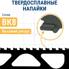 Пилки для сабельной пилы по газобетону ПРАКТИКА S2243HM, твердосплавные, 455мм, шаг зубов 1