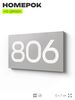 Номер на дверь 806, табличка на дверь для офиса, квартиры, кабинета, аудитории, склада, серая 120х70 мм, Айдентика Технолоджи
