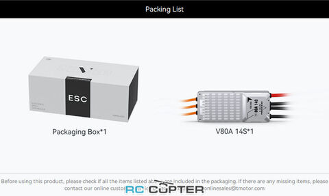 ESC регулятор мотора T-Motor V80A 6-14S PWM/CAN