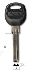 Заготовка вертикального ключа 10124 PAN-PAN 3X