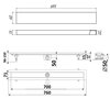 Timo Standart PG20-700 Декоративная вставка основа под плитку для желоба, цвет: нержавеющая сталь
