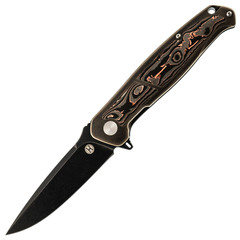 Фото Складной нож Honor Caesar Elite Black bronze, сталь S35VN, рукоять титан и карбон
