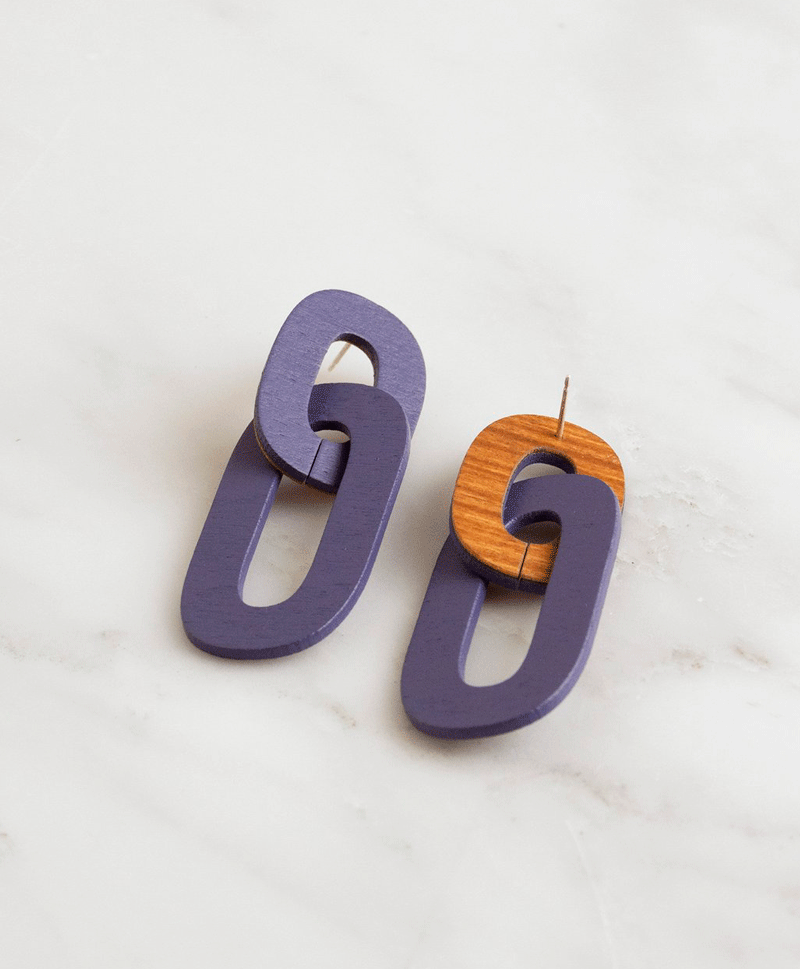 Серьги Alva Earrings in Blueberry