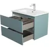 BelBagno KRAFT-600-2C-SO-AO База под раковину подвесная с фрезерованными ручками по всей длине фасада с двумя выкатн. ящ., Голубой Мат., 600x455x500