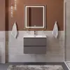 BelBagno KRAFT 39-700/390-2C-SO-GSO База под раковину подвесная с фрезерованными ручк. по всей дл. фасада с 2 выкатн. ящ.,Темно-Серый Мат.,700x395x500