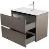 BelBagno UNO-800-2C-SO-СO База под раковину подвесная с фрезерованными ручками по всей длине фасада с двумя выкатн. ящ., Бежевый матовый, 800x455x608