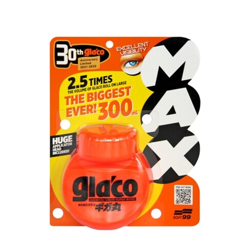 SOFT99 Антидождь Glaco Roll on Max для стёкол, 300 мл