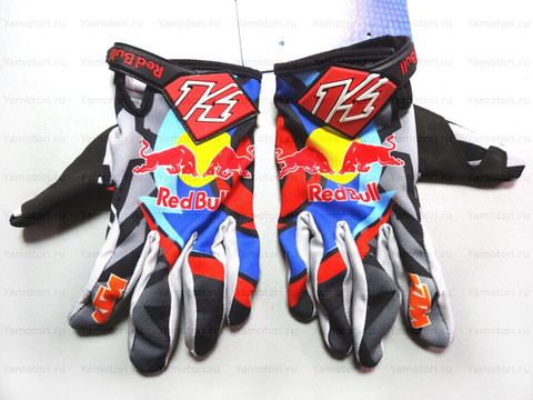 Мотоперчатки KINI RED BULL KTM M3, кроссовые мото перчатки