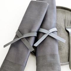 Набор из 2 колец для cалфеток 6х14см Hippo anthracite-grey LindDNA-98849