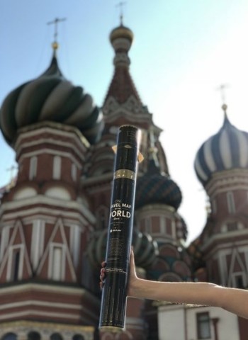 Скретч карта мира Travel Map Black World 1DEA.ME