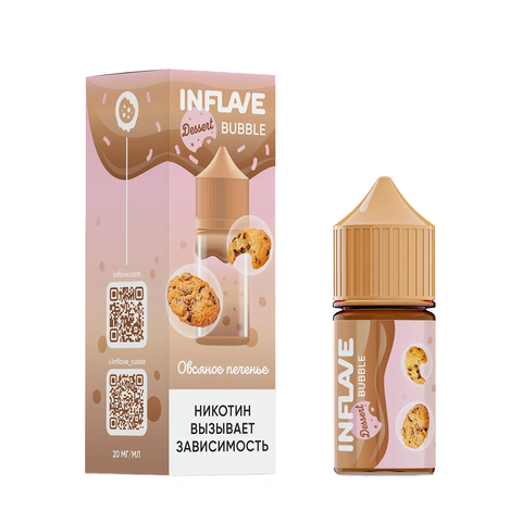 Жидкость INFLAVE Bubble Dessert Salt 2% 30 ml - Овсяное печенье