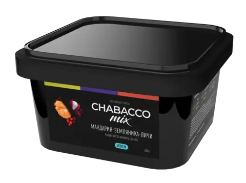 М. Кальянная смесь Chabacco Mix Танжерини Строуберри Личи (Мандарин, земляника,  личи) 200 г