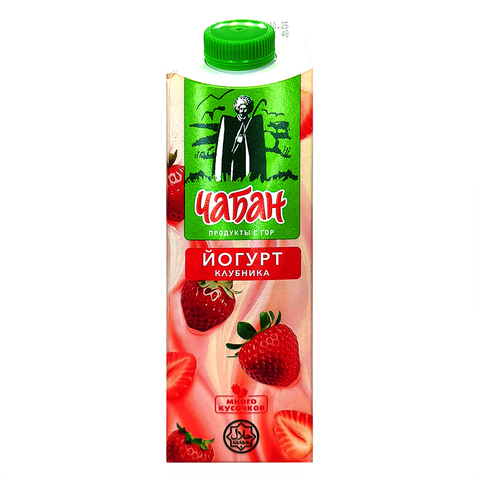 Йогурт Чабан 1,6% 870гр клубника