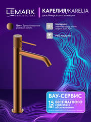 Смеситель для умывальника высокий Lemark LMF-2015S-BRRG 