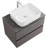 BelBagno KRAFT-600-2C-SO-GSO База под раковину подвесная с фрезерованными ручками по всей длине фасада с двумя выкатн. ящ., Темно-Серый Мат.,600x455x500