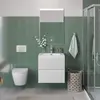 BelBagno UNO-MINI-500-2C-SO-BO База под раковину подвесная с фрезерованными ручками по всей длине фасада с двумя выкатн. ящ., Bianco Opaco,500x395x608