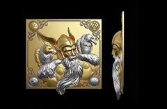 Силиконовый молд № 0132 Панно « Один и вороны»