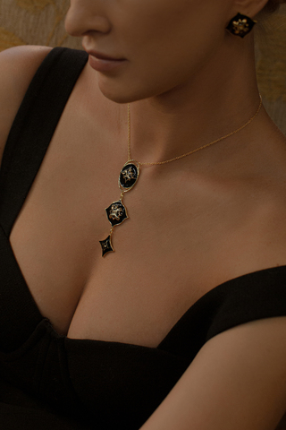 Колье Сеат, серебро 925, позолота 18k 2
