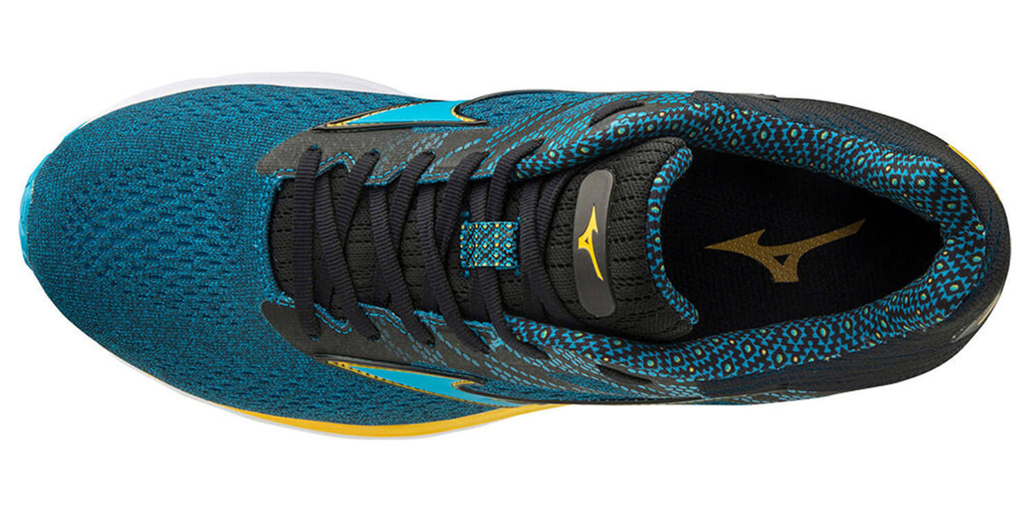 Mizuno Wave Rider 23 беговые кроссовки мужские синие-желтые (Распродажа) - 4