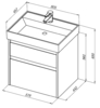 Aquanet Nova Lite 245241 Тумба с раковиной, цвет: дуб рошелье