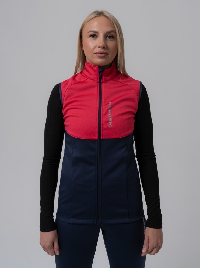 Nordski Premium лыжный жилет женский pink-blueberry