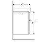Geberit Smyle Square 500.356.JR.1 Тумба под раковину 118.4x61.7x47см, Пекан / Меламин, древесная структура