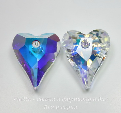 6240 Подвеска Сваровски Сердечко Wild Heart Crystal AB (12 мм)