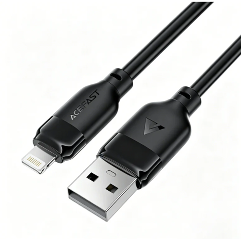 Кабель ACEFAST C16-06 Charging Data USB-A to Lightning TPU Cable, 2м, черный