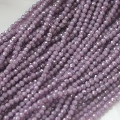 Цирконий кубический (фианит) граненый, цвет ежевика, 3 мм нить, К232