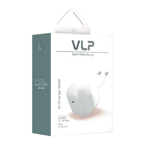 Сетевое зарядное устройство VLP G-Charge 60 Вт USB-C белый