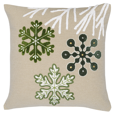 Фото: Подушка декоративная с вышивкой snow flakes из коллекции new year essential, 45х45 см - основной вид