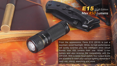 Фонарик Fenix E15 XP-G2 R5 450 лм CR123A/16340