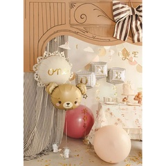 Фигура гелиевая Мишка голова Cream