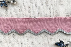 Подвязы трикотажные с люрексом, ш. 3,3 см, L 100 см, розовый