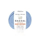 Пряжа Gazzal Baby Cotton XL 3423 голубой