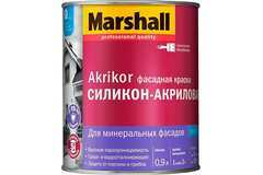 Краска фасадная силикон-акриловая Marshall Akrikor матовая база BW