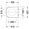 Duravit Happy D.2 0064591300 Сиденье для унитаза с крышкой антрацит 35,9*43*4,3 см