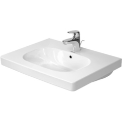 Duravit D-Code 3426500302 Раковина для мебели,с перел., с 3 отв. под смес., 650x480мм, цвет: Белый фото