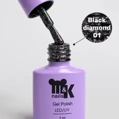 M&K Мик,Гель-лак Black Diamond (Черный алмаз) 01