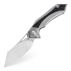 Фото Складной нож Bestech Kasta 88 мм, сталь M390, рукоять Титан/Carbon
