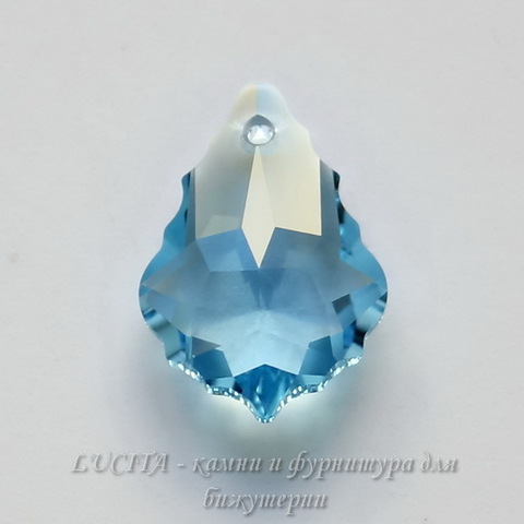 6090 Подвеска Сваровски Baroque Aquamarine (22х15 мм)