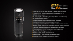 Фонарик Fenix E15 XP-G2 R5 450 лм CR123A/16340