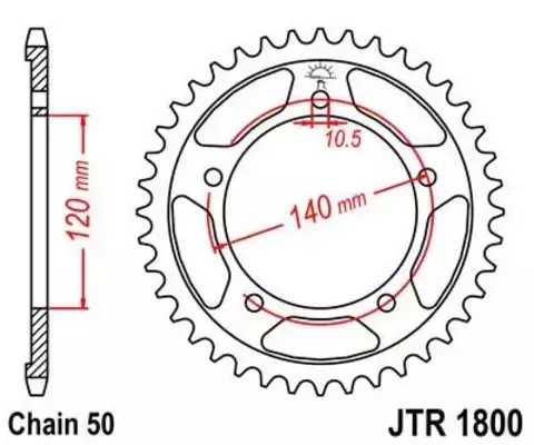 Звезда ведомая JTR1800 42