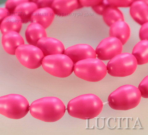 5821 Хрустальный жемчуг Сваровски Crystal Neon Pink грушевидный 11х8 мм ()