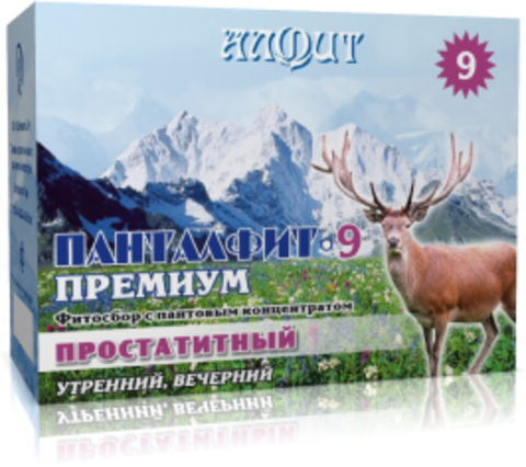 Фитосбор ПАНТАЛФИТ-9 ПРЕМИУМ простатиный, утренний/вечерний, 60бр*2г
