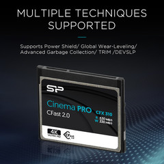 Карта памяти Silicon Power 256GB Cinema PRO CFX 310 CFast 2.0 530/330MB/s