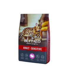Mr.Buffalo Adult Sensitive сухой корм для кошек (индейка) 400 гр
