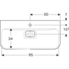 Geberit myDay 125400600 Раковина 100x48см, белый / Специальное керамическое покрытие KeraTect